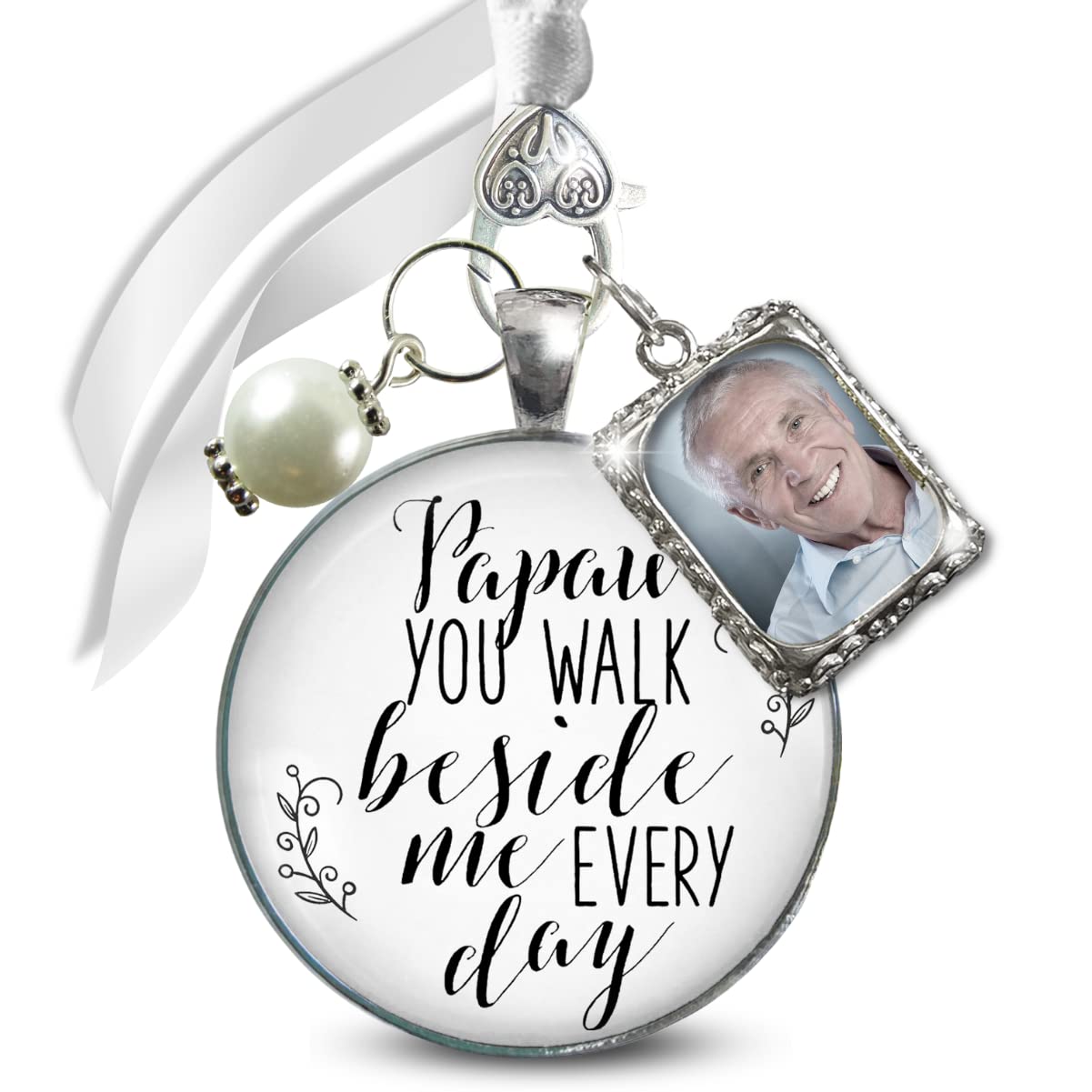 Wedding Bouquet Charm for Grandfather Memory Keepsake Jewelry