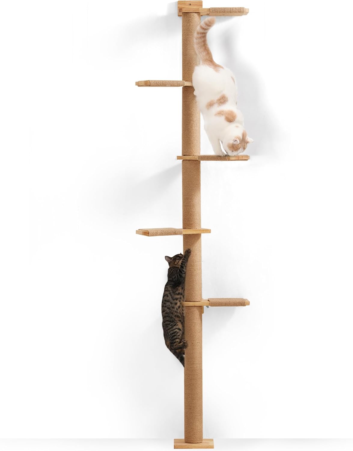 FUKUMARU Tall Cat Tree: 5 Tier Floor to Ceiling Cat Tower