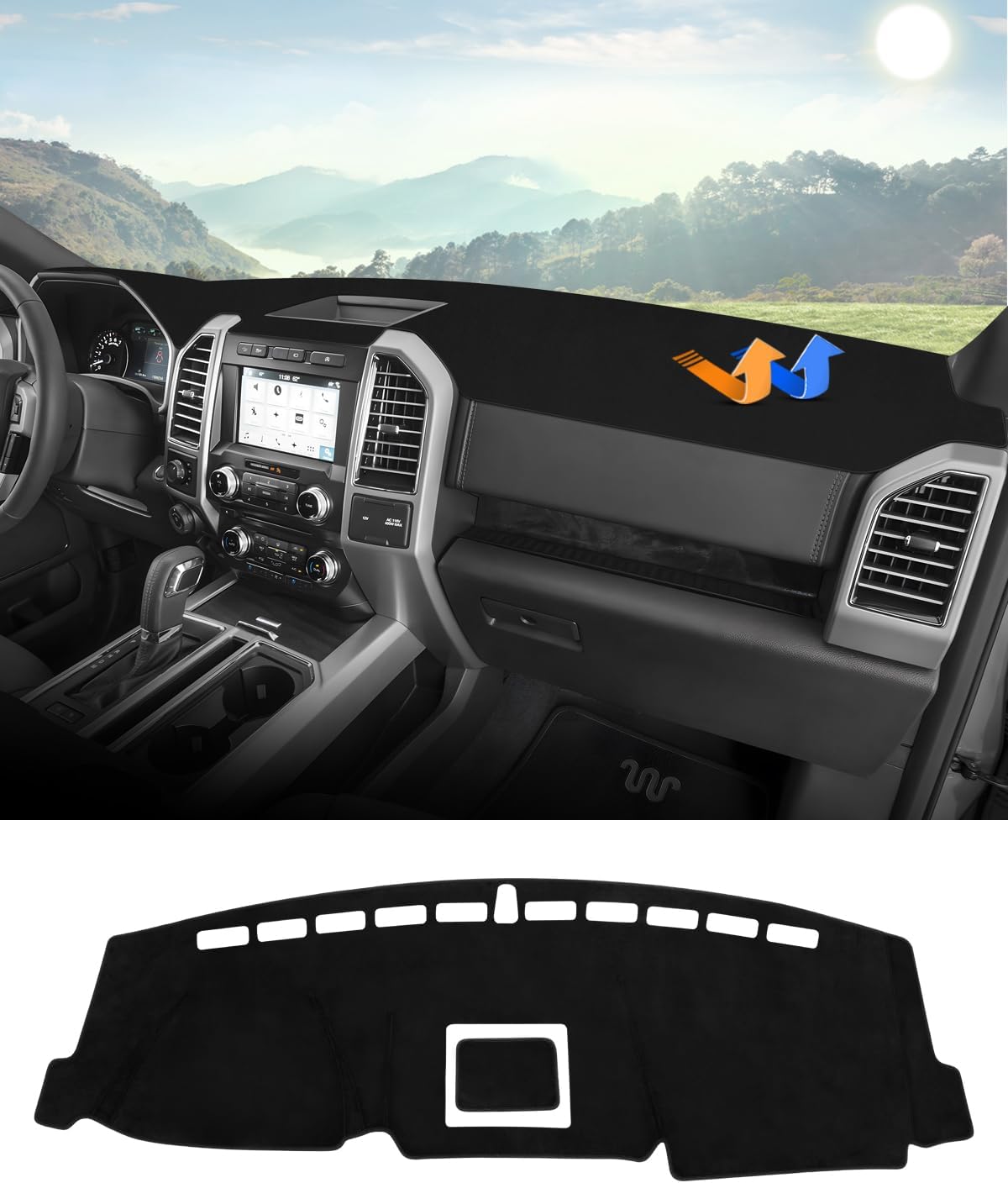 Autorder Dashboard Cover Mat for 2018-2021 Ford Expedition