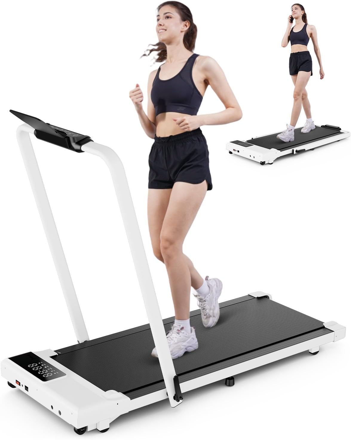 3 in 1 Walking Pad Treadmill for Home Office with Remote Control