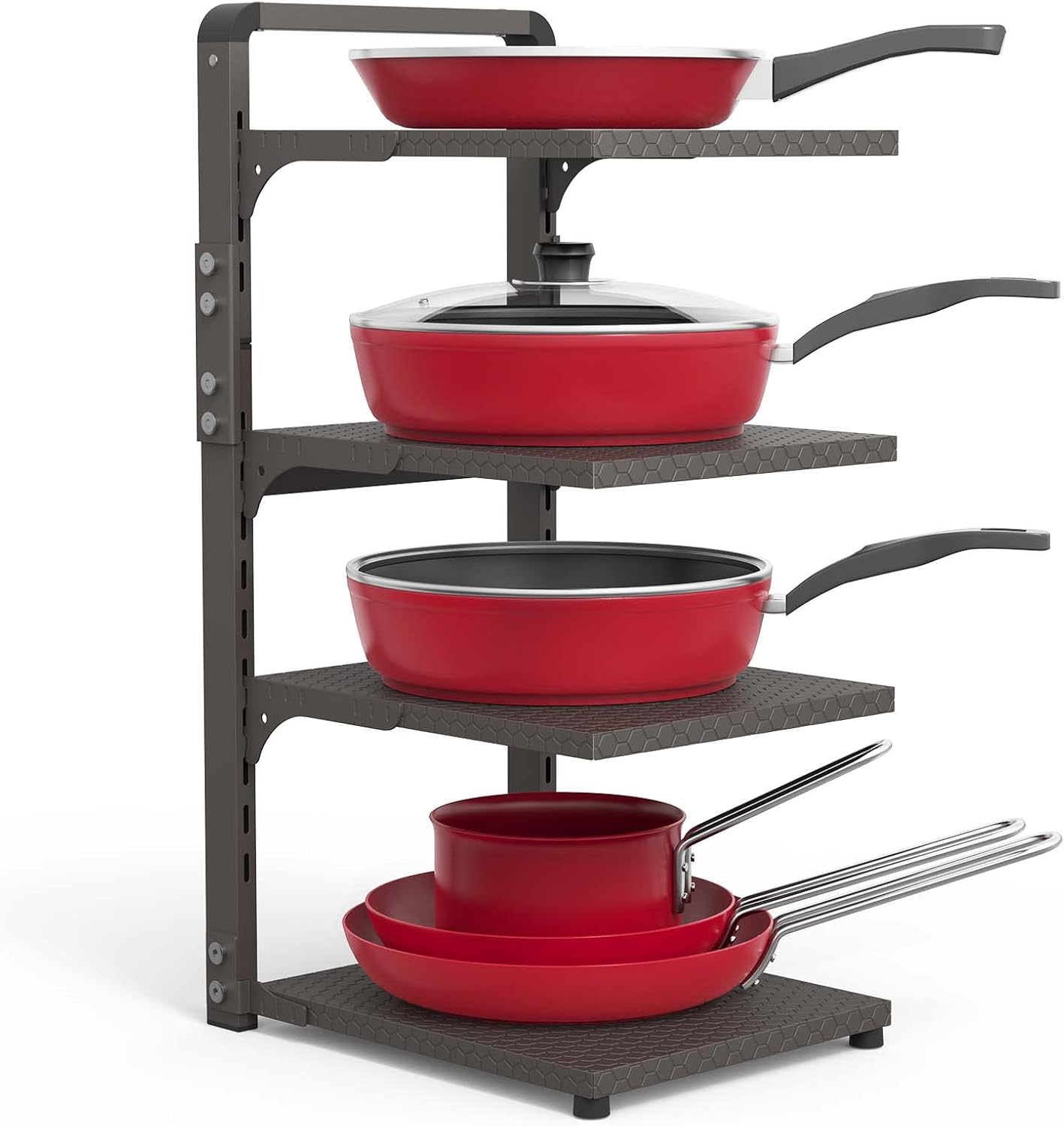 Pot and Pan Organizer Rack for Under Cabinet Storage Solutions