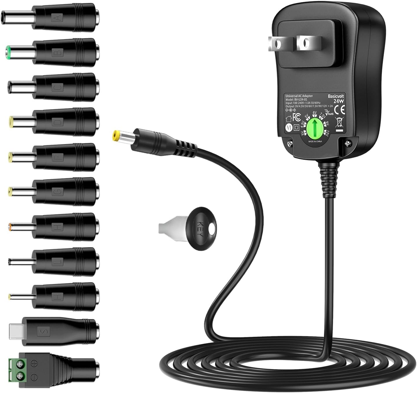 Basicvolt AC/DC Adapter - Power Multiple Electronics!