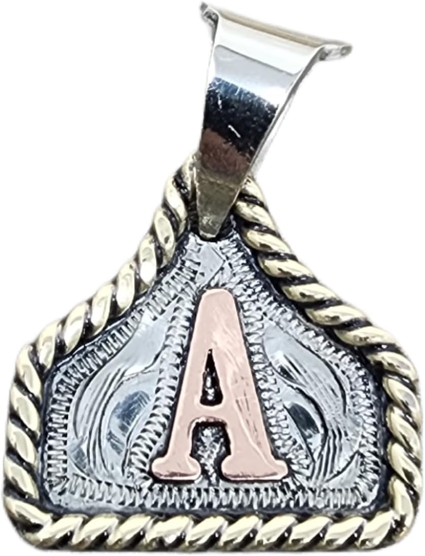Handmade Cow Tag Copper Initial Necklace for Unique Style