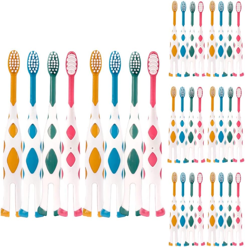 32 Packs Kids Toothbrush Set with Lovely Little Deer Design