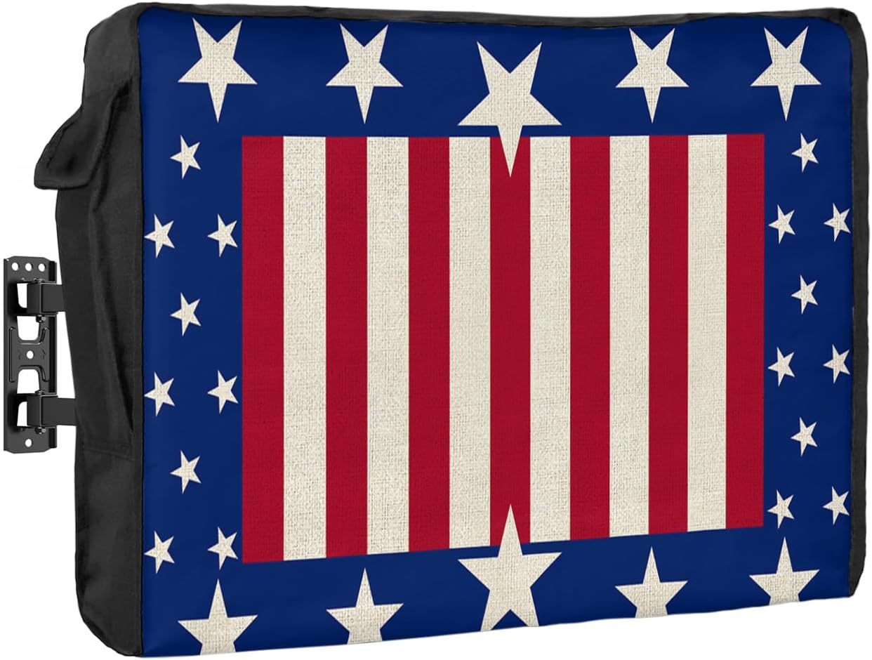 Outdoor TV Cover with USA Flag Design for 48-50 Inch Screens