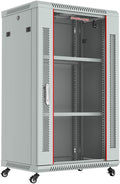 Network Data Cabinet 18U 24in Deep Rack - Locking Wall/Floor Unit