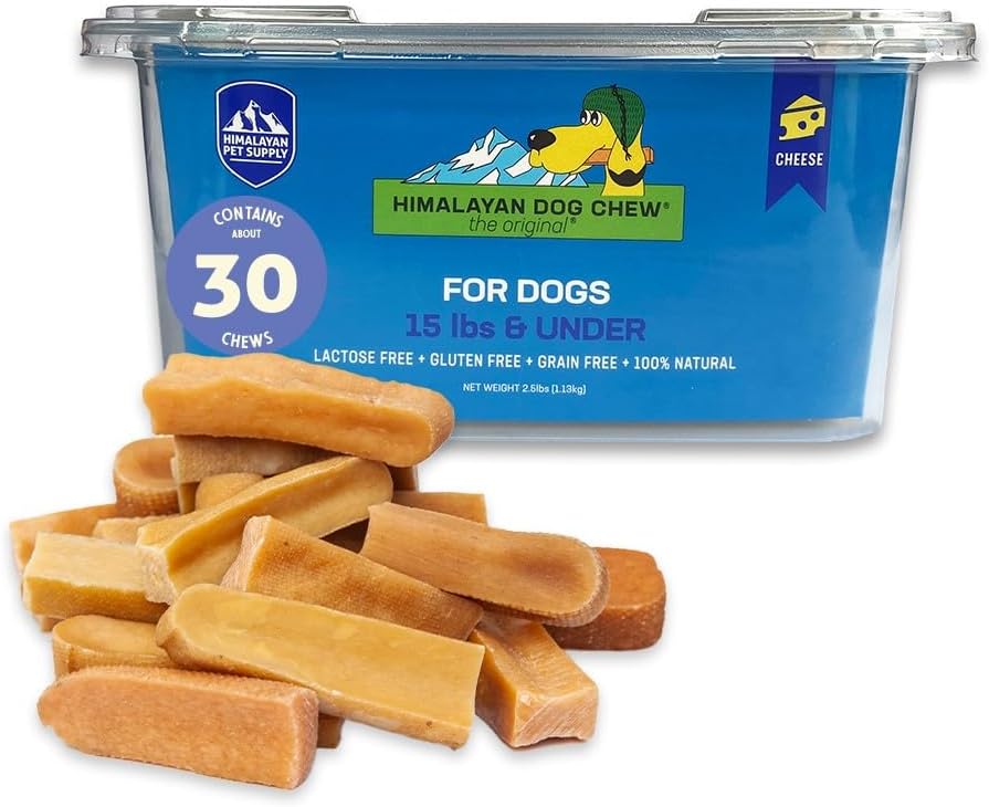 Himalayan Hard Cheese Chews for Small Dogs - 2.5 lbs Bulk Tub