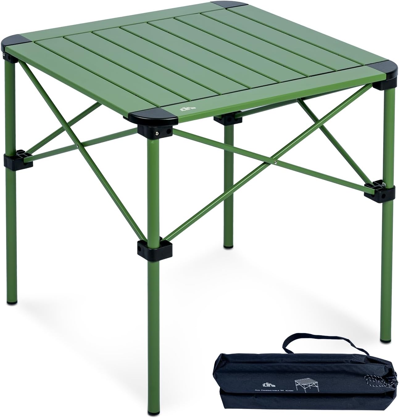 iClimb Lightweight Folding Square Table for Camping and BBQ