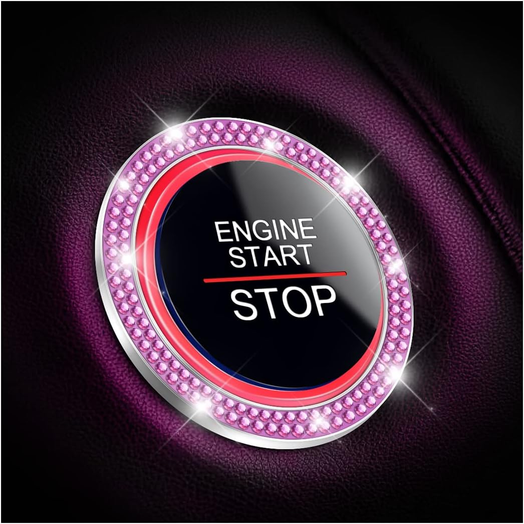Sparkling Purple Car Bling Set by AUKEPO