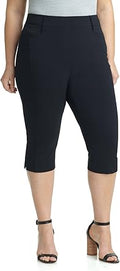 Rekucci Plus Size Capri Pants for Curvy Women with Comfort Fit