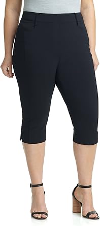 Rekucci Curvy Woman Ease into Comfort Plus Size Capri Pants