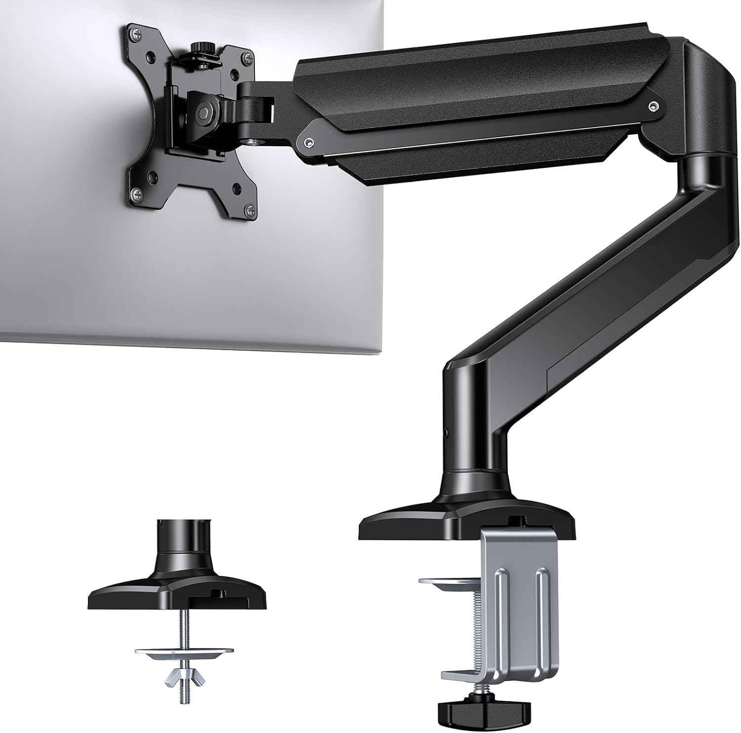 HUANUO Gas Spring Single Monitor Mount: Adjustable & Sturdy!