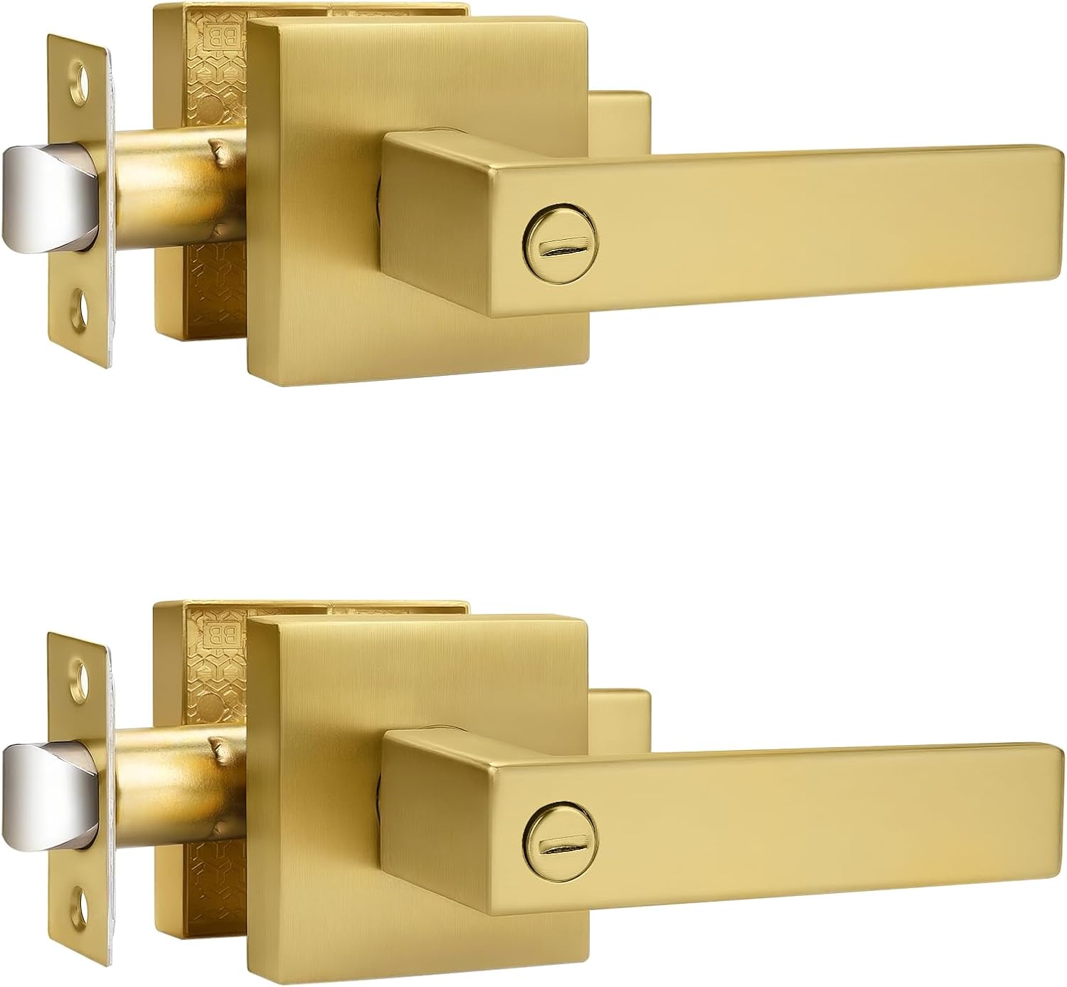 Probrico Gold Privacy Door Handle Lockset for Modern Interiors