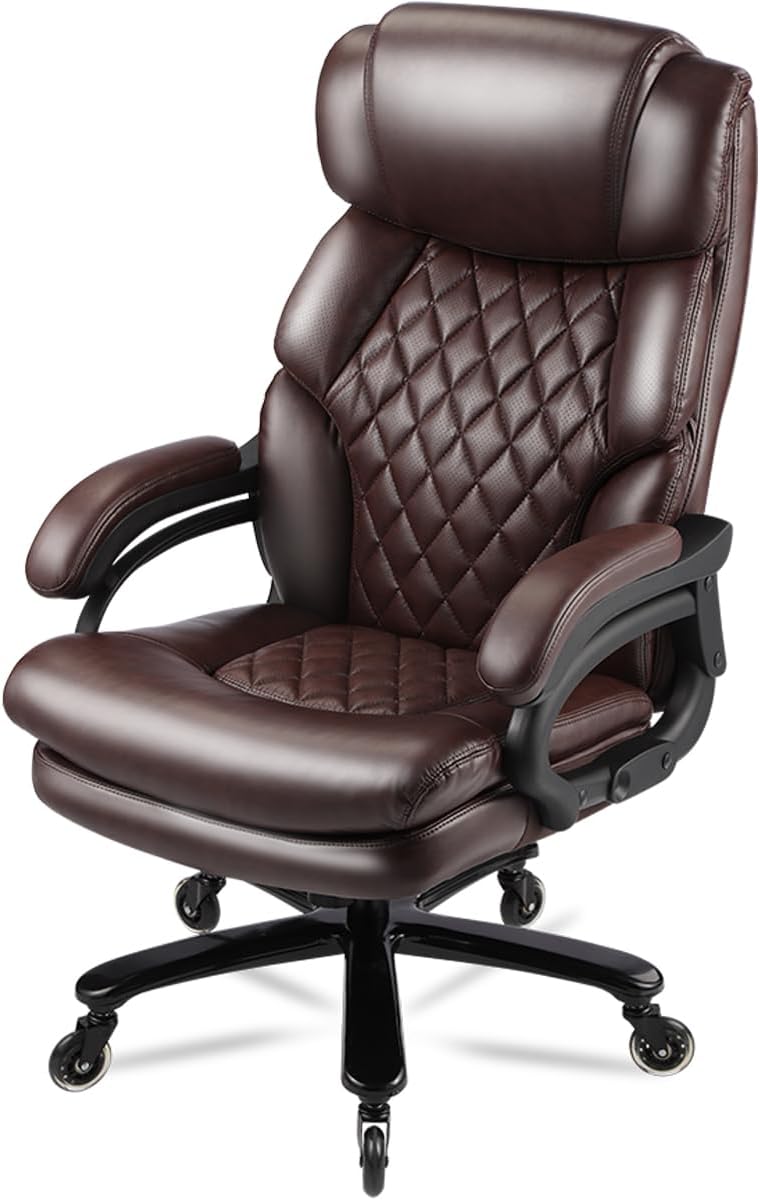 500lbs Big & Tall Office Chair for Heavy People - Swivel Executive Comfort