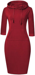 MISSKY Women's Casual Pullover Hoodie Dress - Comfortable Everyday