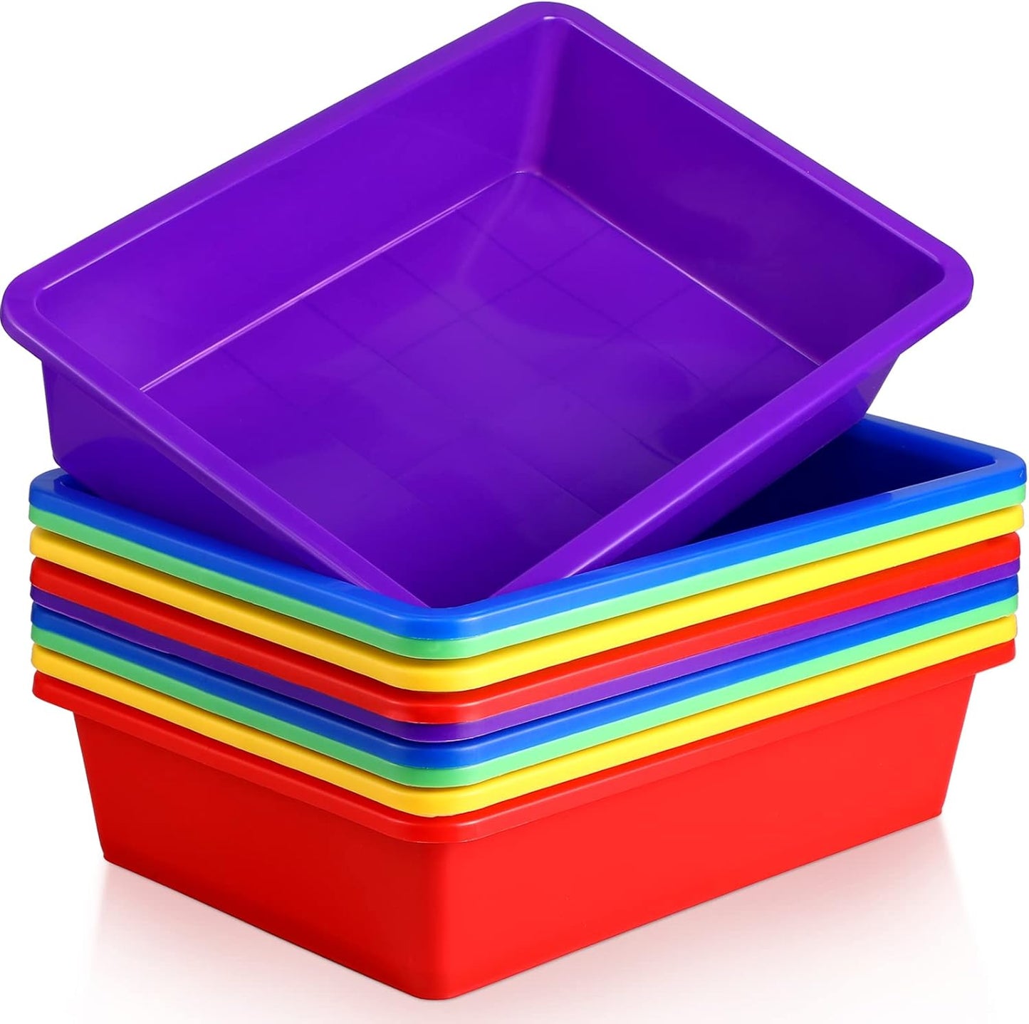 Flat Storage Organizer Tray Bin for Classroom and Office Use