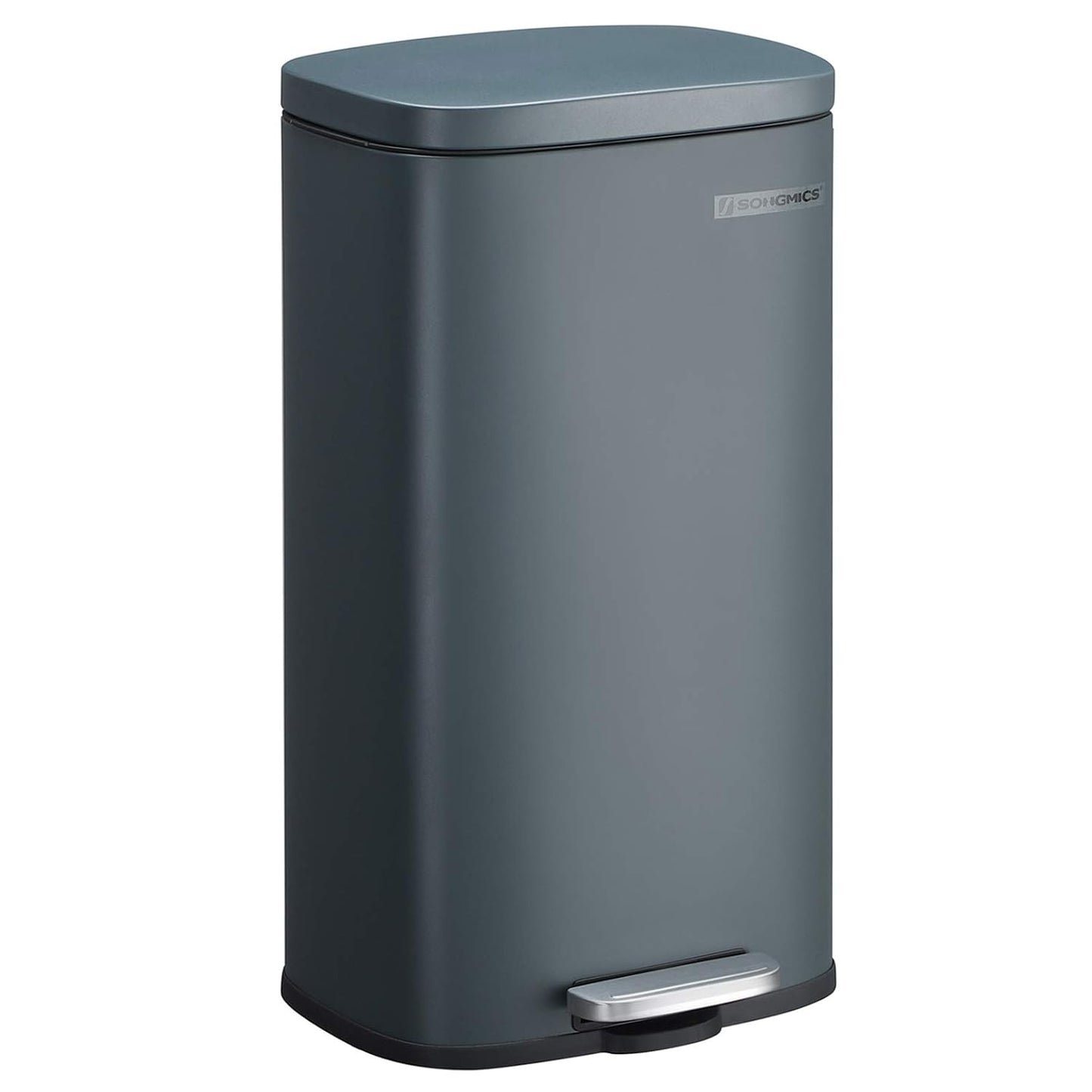 SONGMICS 8 Gallon Stainless Steel Trash Can with Soft Close Lid