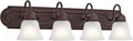 Kichler 5338TZS 30in 4-Light Vanity - Traditional Tannery Bronze