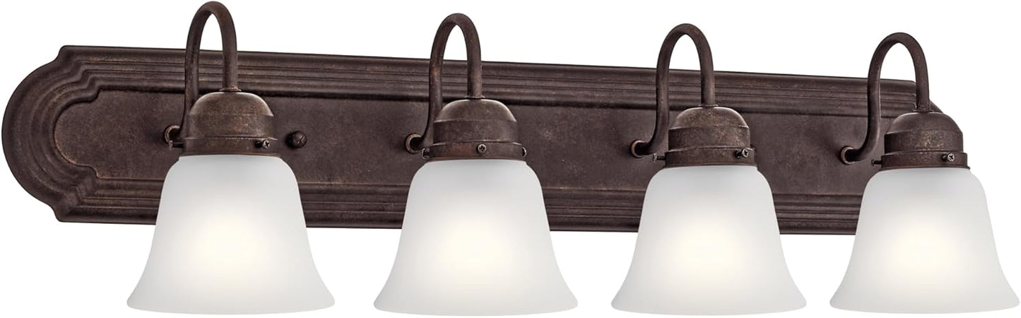Kichler 5338TZS Vanity Light Fixture with 4 Bulbs and Bronze Finish