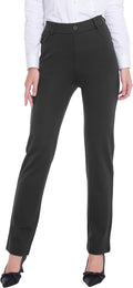 ZTN Women's Stretchy Dress Pants 28ft 30ft Pull-on Straight Leg