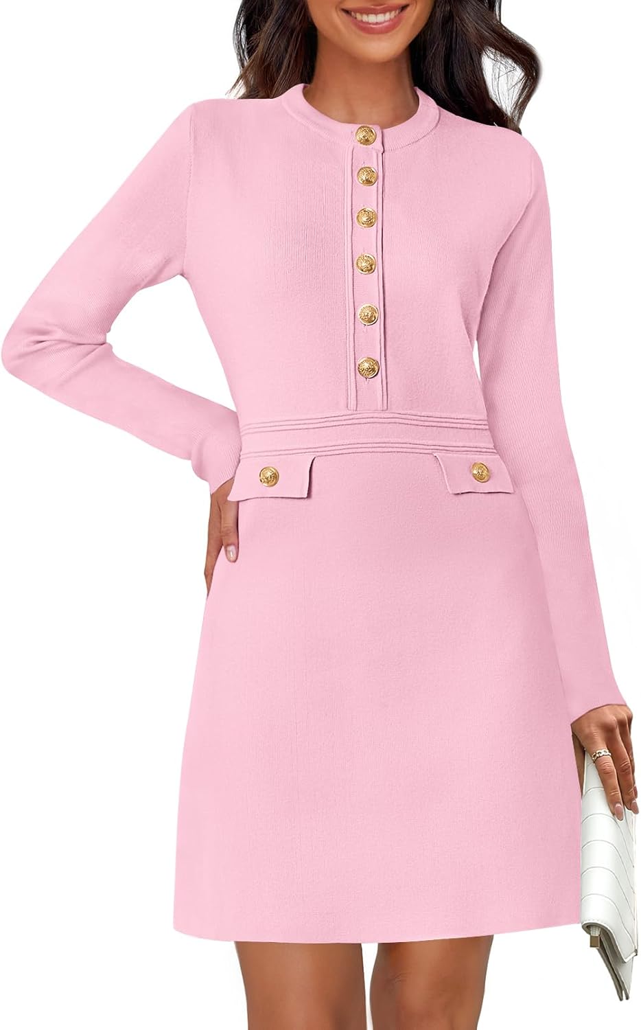 Stylish Women's Long Sleeve Bodycon Sweater Dress for Fall