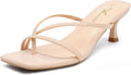 Athlefit Women's Strappy Kitten Heels Sandals - Low Heel Chic
