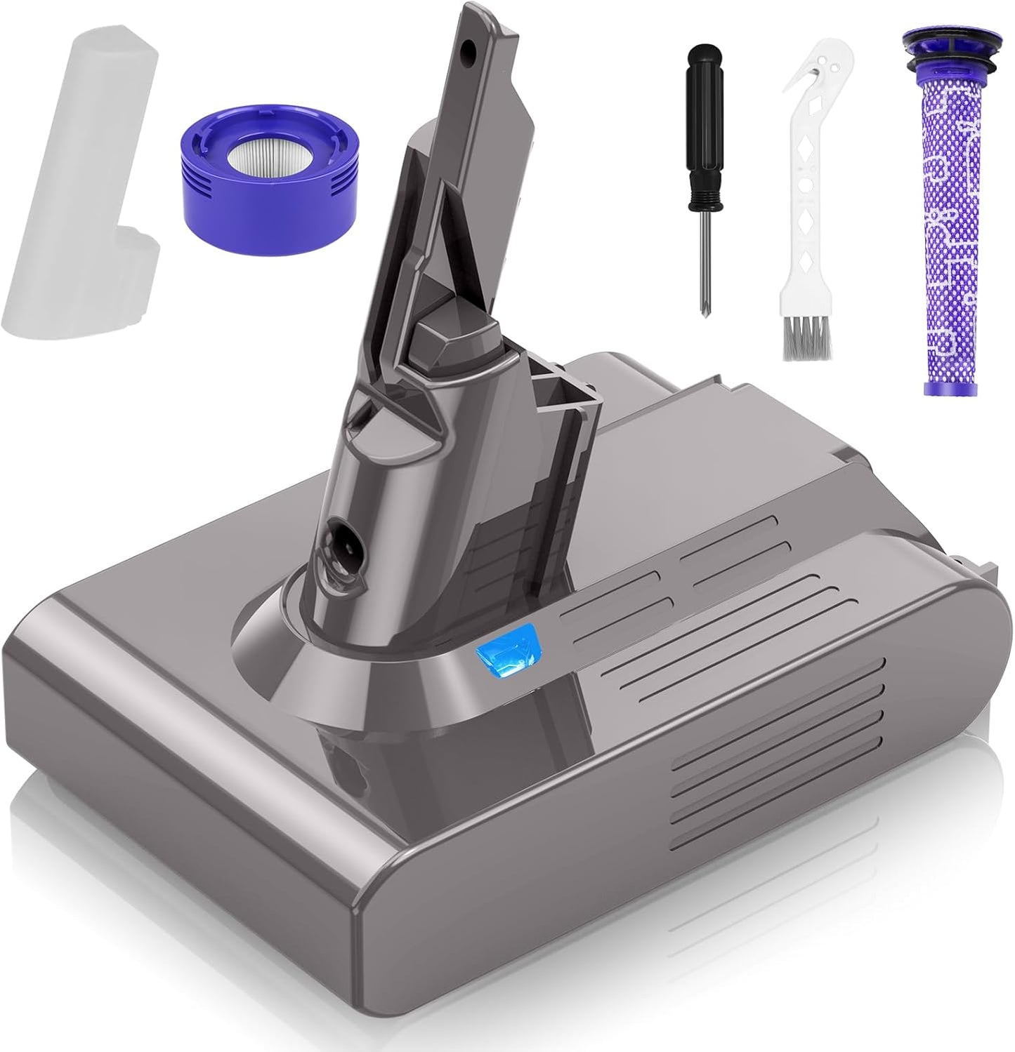 Dyson V7 Compatible 6.0Ah Battery Kit by PASUKTER