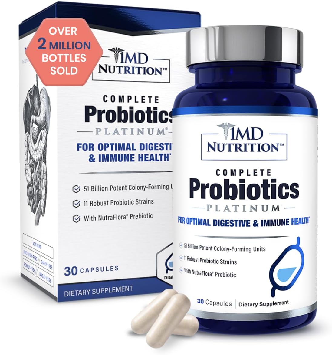 Complete Probiotics Platinum for Digestive Health and Immunity