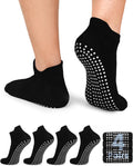 Non Slip Grip Socks for Men 4/6 Pairs - Ankle Grippy Socks for Yoga
