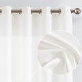 jinchan Linen Textured Curtains 84 in Grommet Panels - Light Filtering