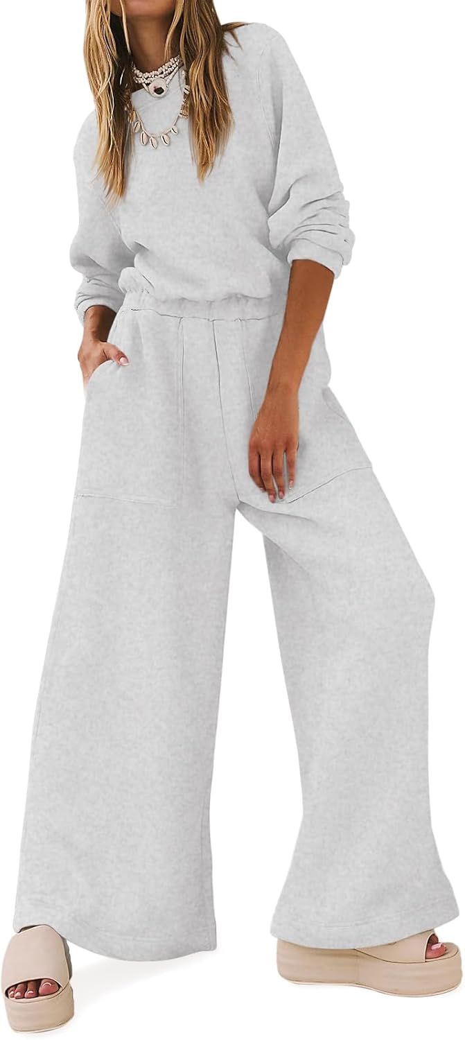 Yousify Women Trendy Rompers 2025 Wide Leg Long Sleeve Jumpsuits