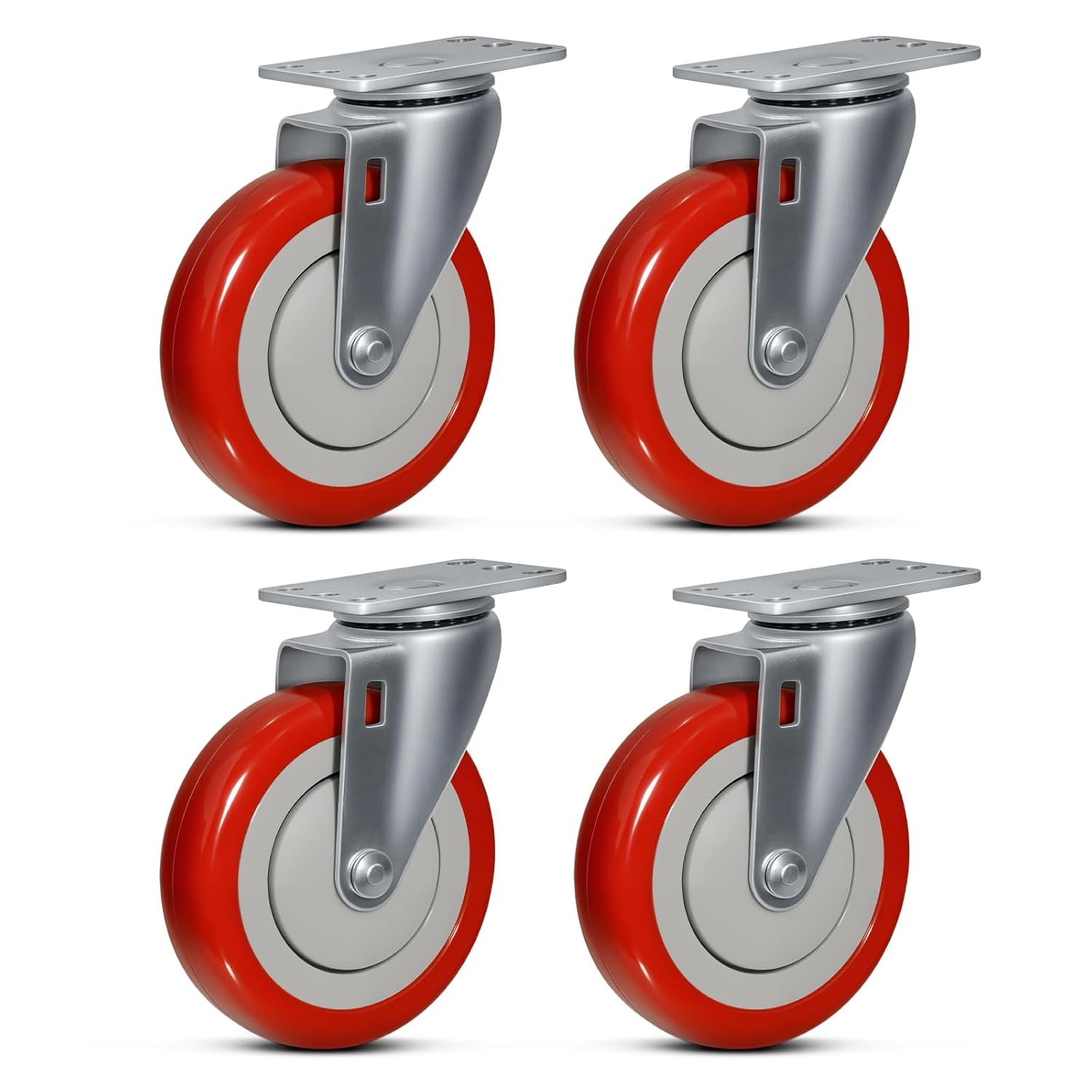 5 Inch Heavy Duty Caster Set of 4 for Smooth Rolling Performance