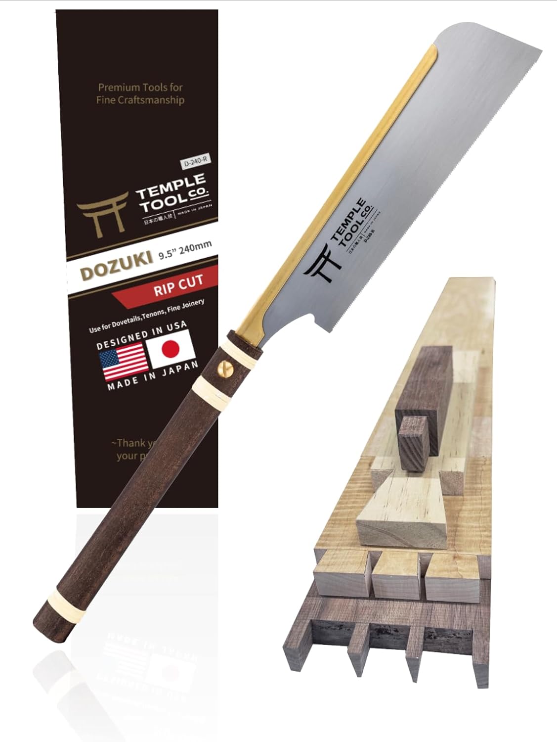 Japanese Pull Saw for Dovetails and Fine Joinery - 9.5 in
