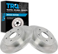 TRQ Rear Brake Rotors Set Solid Compatible with 2007-2013 Suzuki SX4