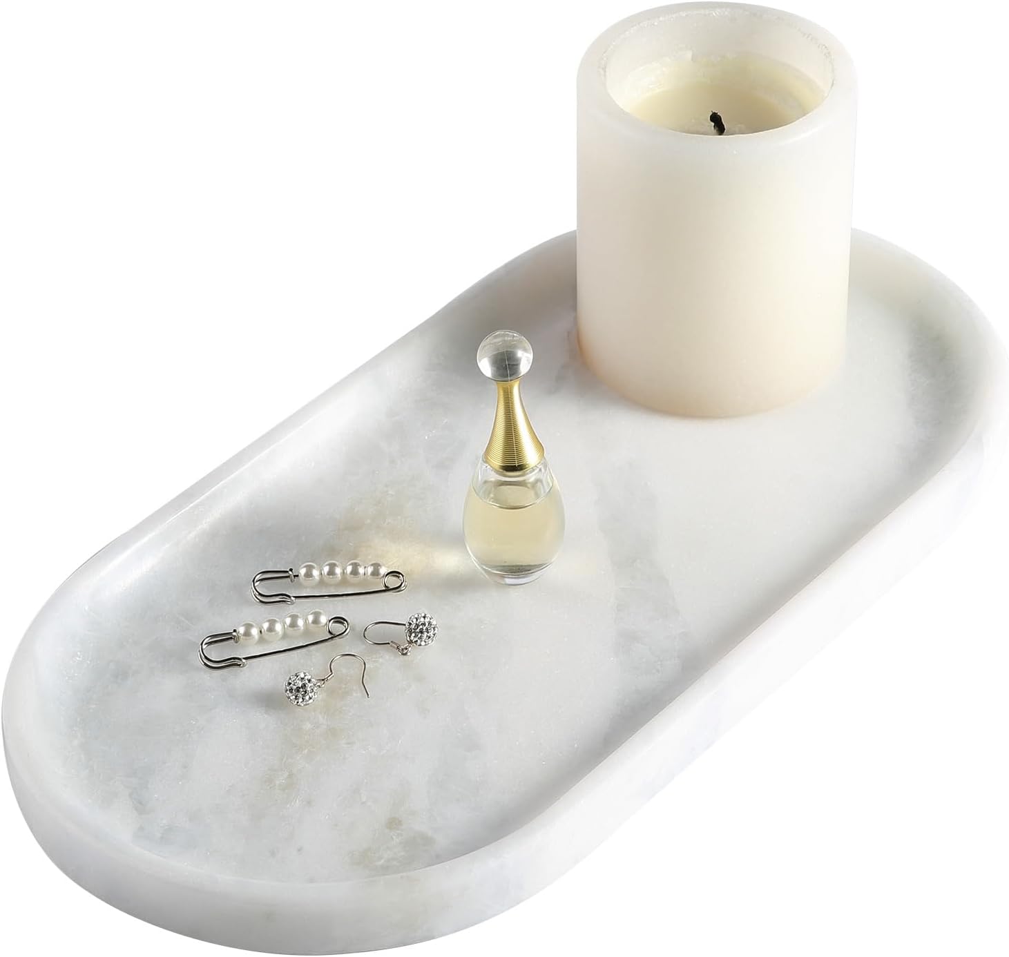 Koville African Natural Marble Decorative Tray for Elegance