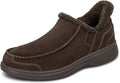 Orthopedic Leather Vito Hands-Free Slipper - Warm Support for Men