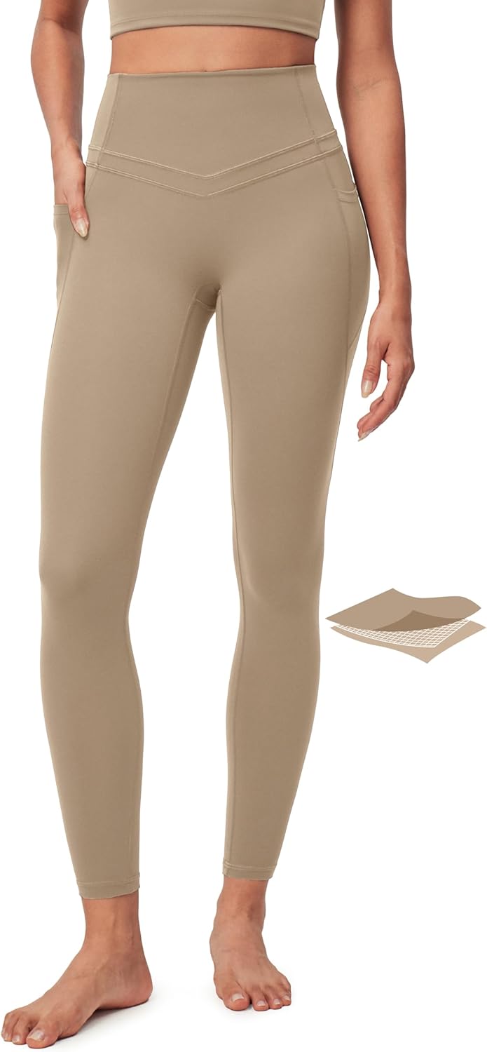 IUGA Compression Leggings with Pockets for Women Tummy Control