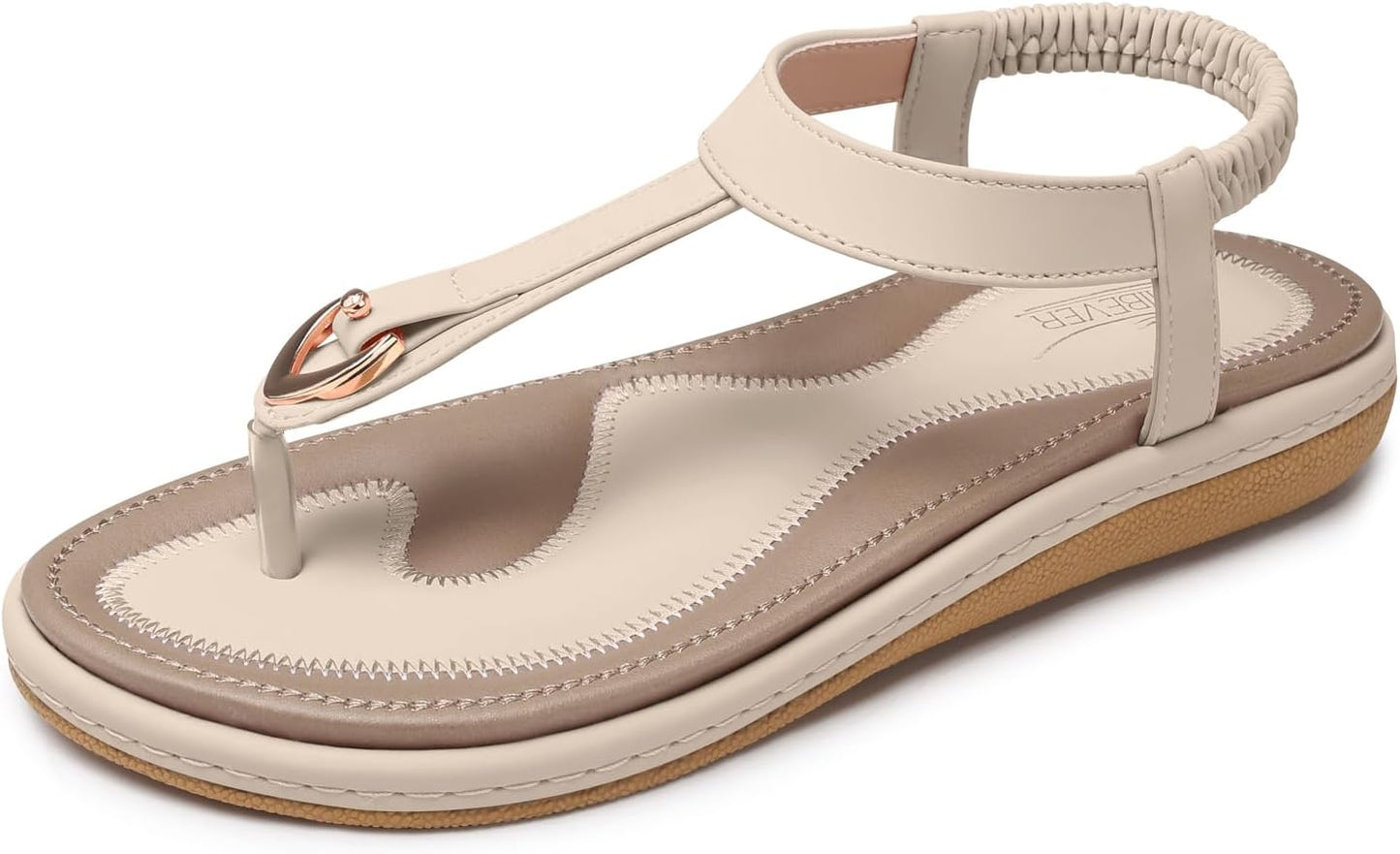 SHIBEVER Womens Sandals Summer Flat: Comfortable T-Strap Flip Flops