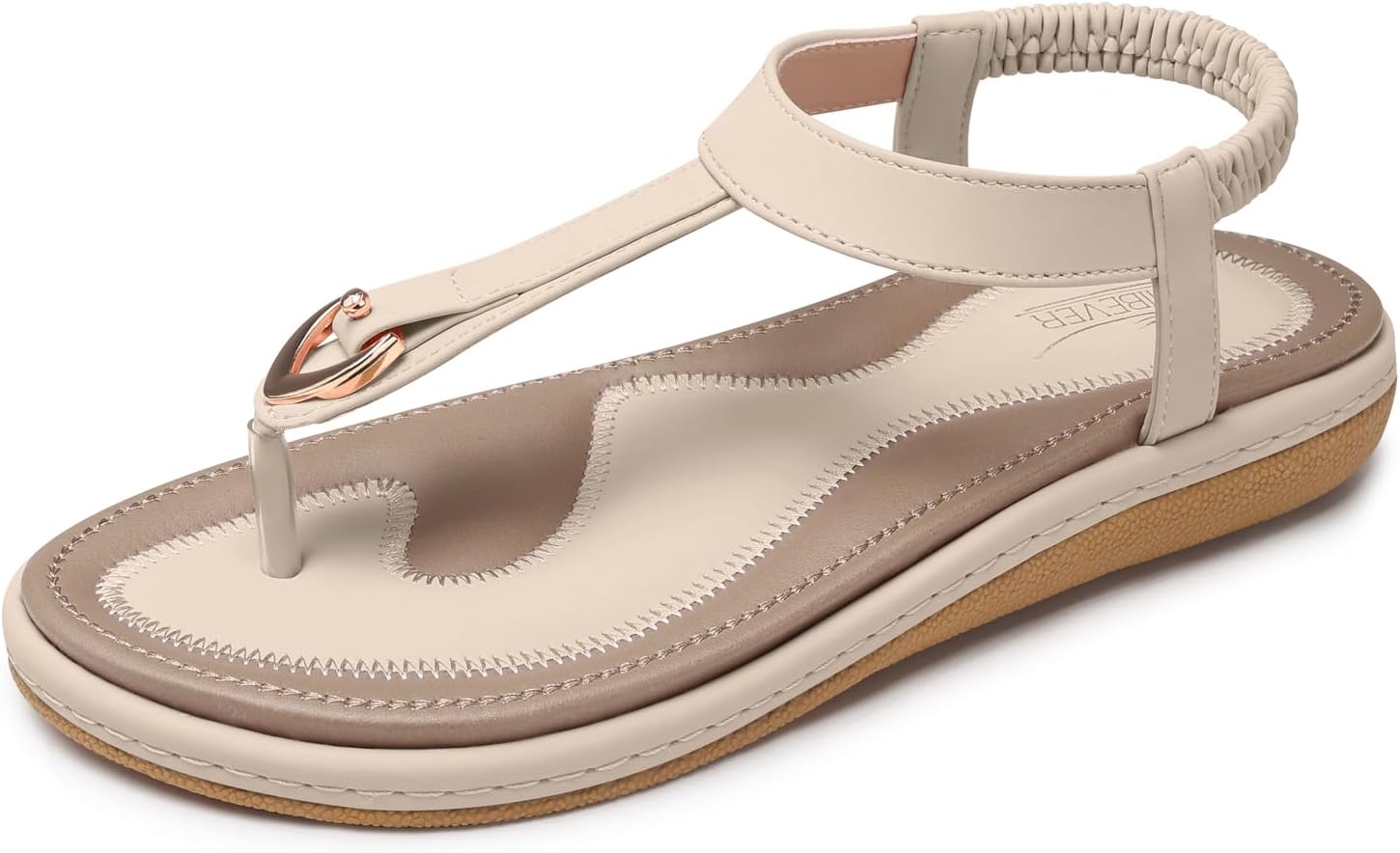 SHIBEVER Womens Sandals Summer Flat: Comfortable T-Strap Flip Flops