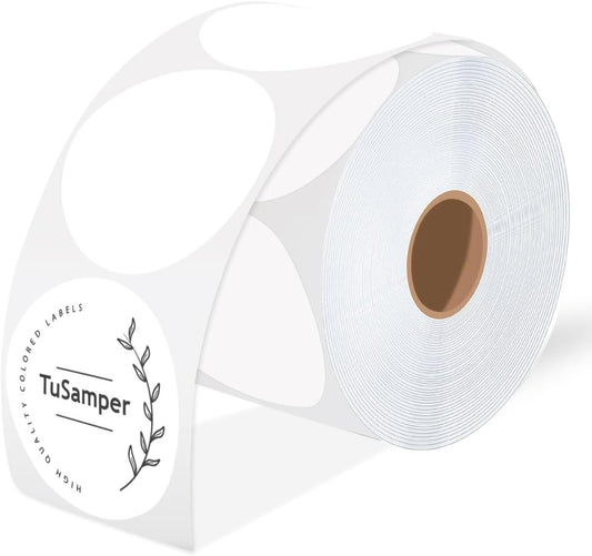 500 Self-Adhesive Circle Thermal Labels - DIY Design Essential
