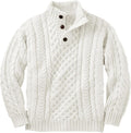 Makkrom Kids and Boys Mock Neck Pullover Sweater - Cozy Knit Jumper in