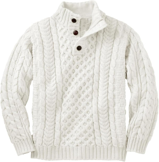 Makkrom Kids Mock Neck Pullover Sweater for Boys - Stylish Knitwear