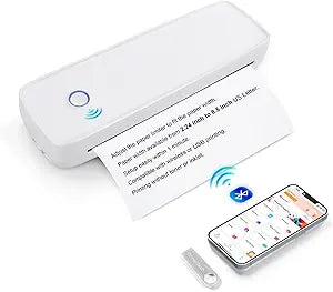 Portable Wireless Thermal Printer for Travel and Business Use