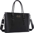 PU Leather Laptop Tote Bag for Women - Large Waterproof Briefcase