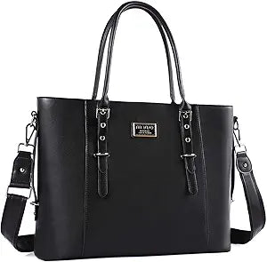MOSISO PU Leather Laptop Tote Bag for Women - Stylish and Durable