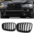 MAXDOM Replacement Front Upper Grill for BMW X5 E70 X6 E71 - Gloss