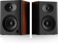Bookshelf Speakers for Monitors 80W Peak - Walnut Stereo Pair
