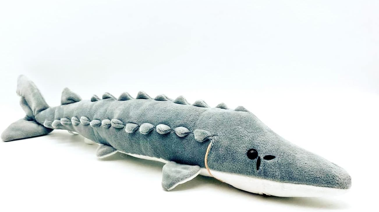 TAMMYFLYFLY Chinese Sturgeon Plush: Ultra-Soft Sea Creature Toy