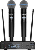BASN UHF Dual Channel Wireless Microphone System - Clear Stage Sound