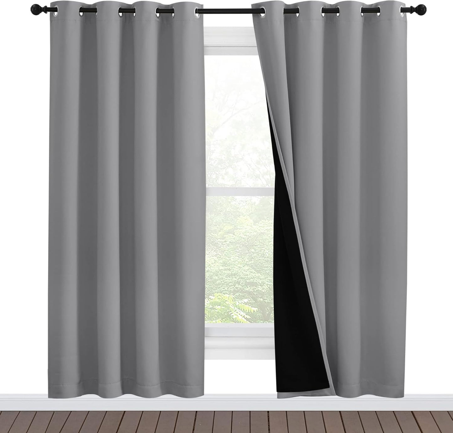 NICETOWN Full Shade Curtain Panels for Energy Efficiency & Noise